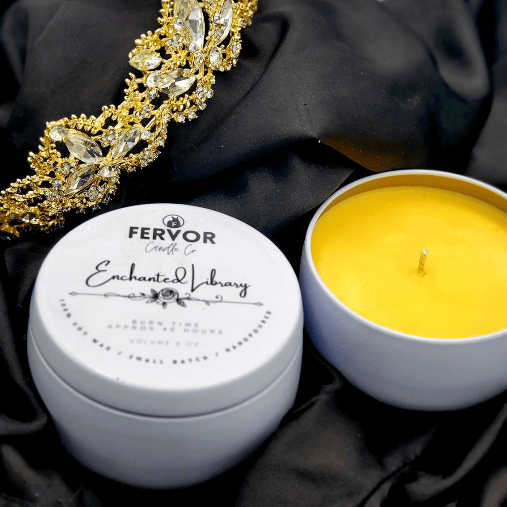 Fervor Candle Company Enchanted Library Candle Tin