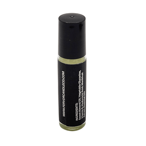 
                  
                    Fervor Candle Company Intensive Therapy Lip Oil Treatment rotated product photo. Round clear glass rollerball with shiny black twist on cap filled with clear liquid product. Black portion of label listing ingredients.
                  
                