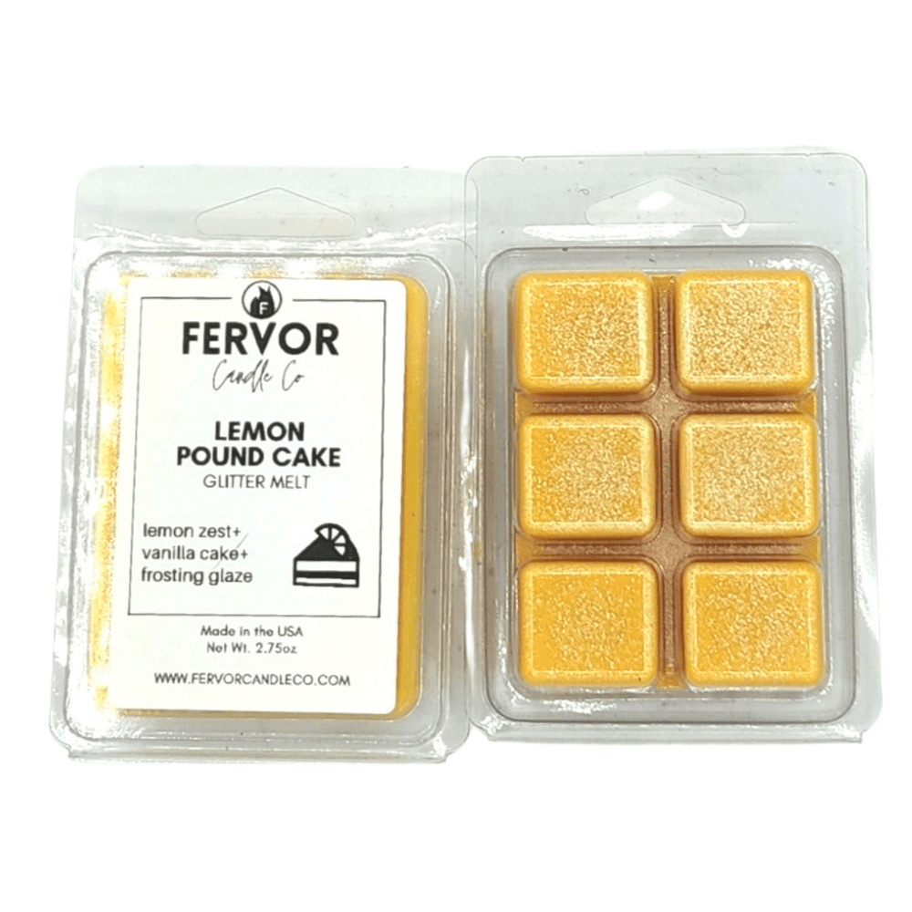 Fervor Candle Company Lemon Pound Cake Glitter Wax Melt