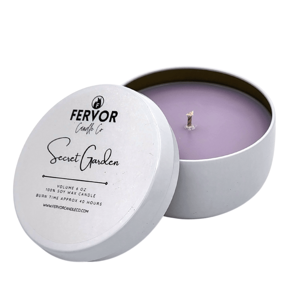 Fervor Candle Company Secret Garden Candle Tin