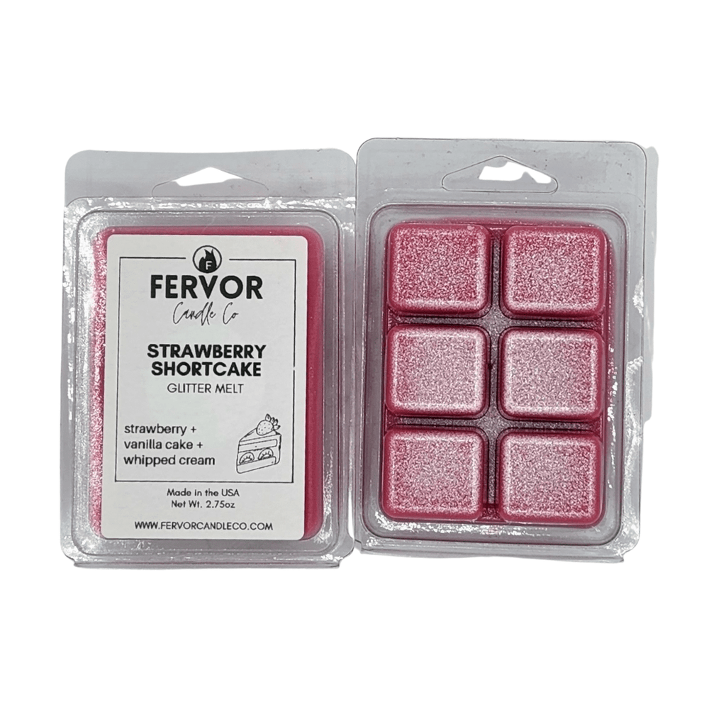 Fervor Candle Company Strawberry Shortcake Glitter Wax Melt