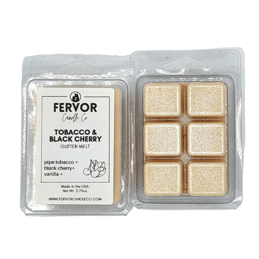 Fervor Candle Company Tobacco & Black Cherry Glitter Wax Melt